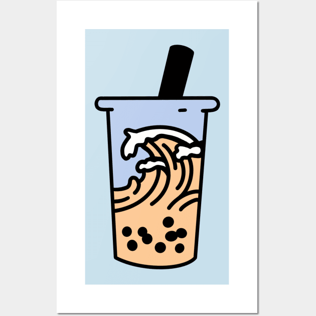 a wave of milk tea Wall Art by smileyfriend